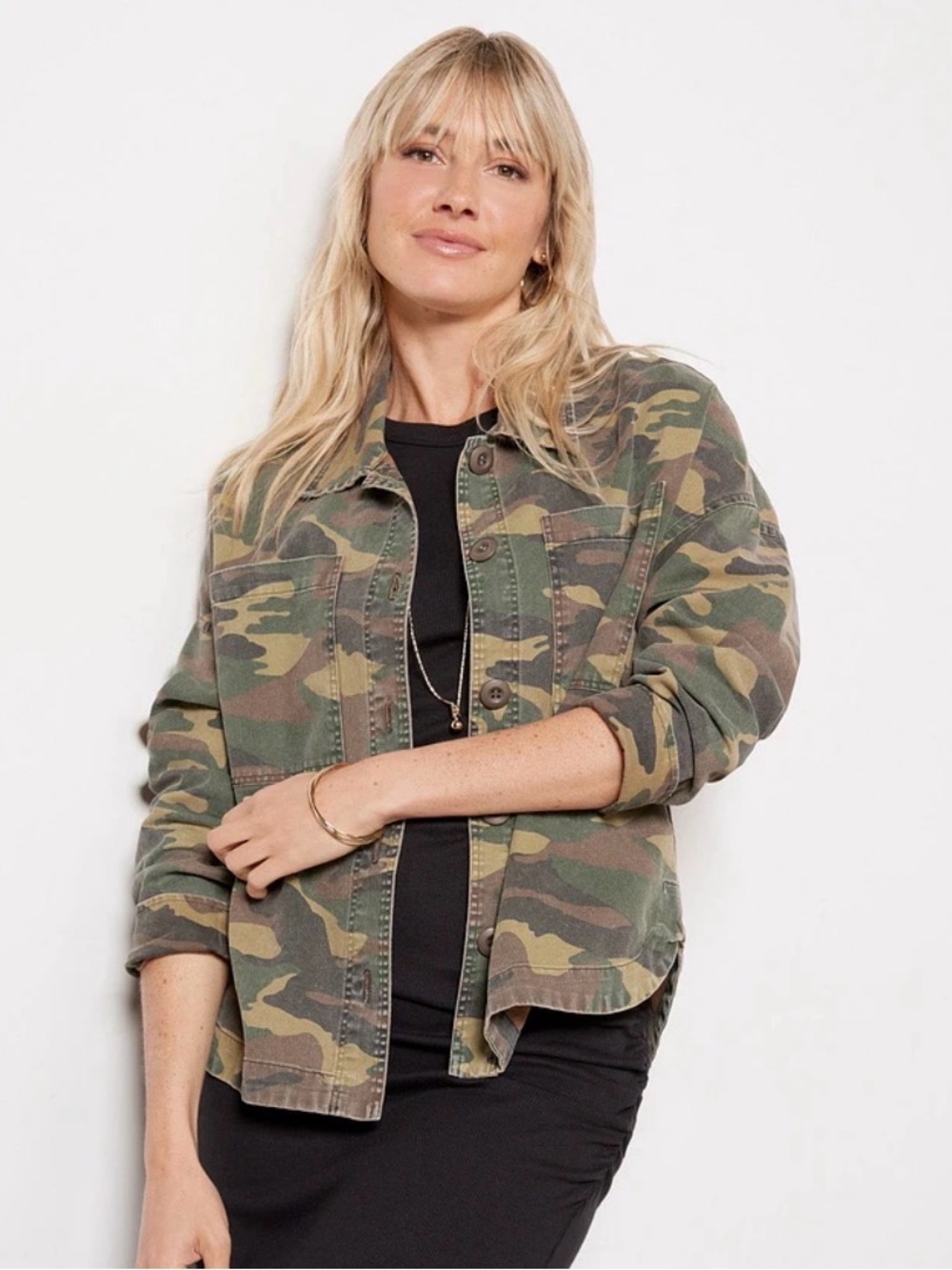 Sundry Camo Shacket